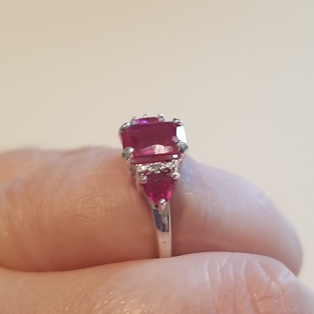 Ruby and silver ring 💍 - Picture 3 of 5